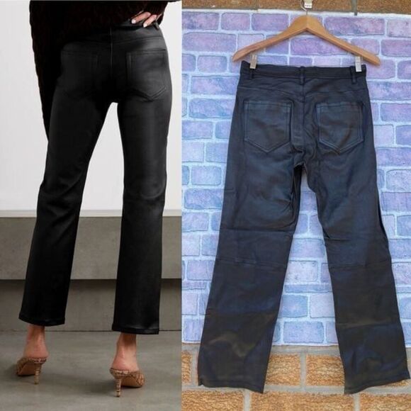 JOSEPH Den cropped leather straight-leg pants size 40/8 - Picture 2 of 12